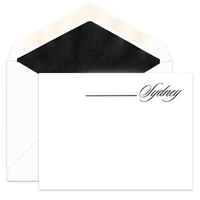 Sydney Petite Flat Correspondence Note Cards - Raised Ink